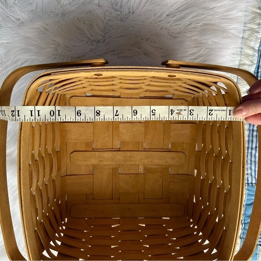 Longaberger Woven Handmade Basket 2003 Double Handle